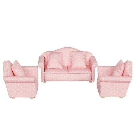 3 st Lekstuga Soffa Mini Soffa Lekstuga Tillbehör Soffa Dekor med kudde