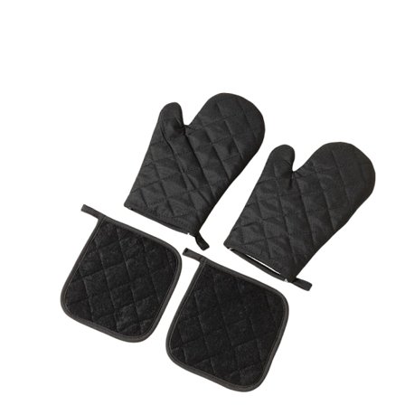 4 stycken förtjockad bomull, mikrovågsugnsisoleringsvantar och -dynor