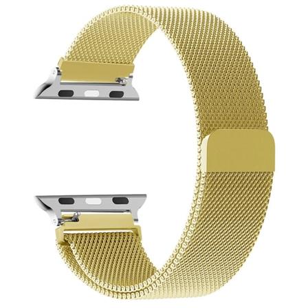 Milanese loop rem för Apple Watch band 44mm 40mm 45mm 49mm 41mm 38mm 42mm 44mm Armband iwatch Series 9 3 6 5 SE 7 8 Ultra 2 starlight - guld gold 38mm