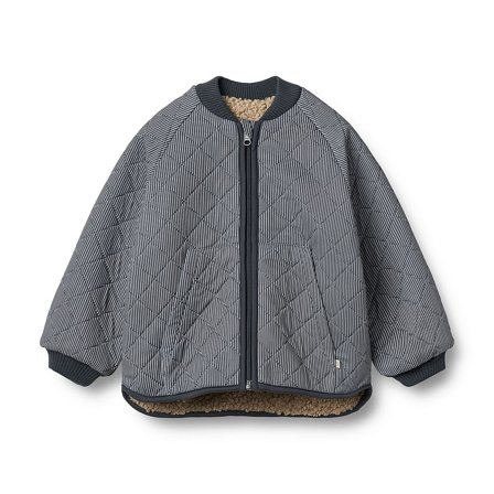 WHEAT Vendbar Termojakke Lake Ink Stripe Str 104/4 år, Tøj & Bolig, Børnetøj, Øvrigt