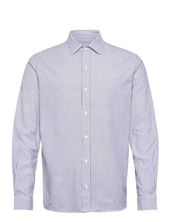 Mos Mosh Gallery Mmgmarco Oxford Stripe Shirt - Blue - S