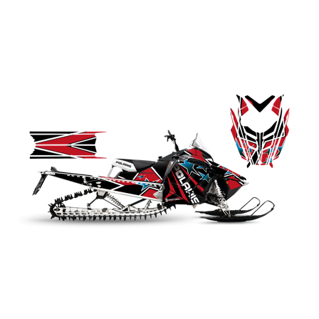 Dekalkit SweTown Star Attack Röd-Vit - Polaris Indy 600 2014-2015