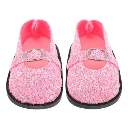 1 par glitrende pailletsko til dukker Miniaturesko til dukkeudklædning Søde små sko til dukker Miniature dukketilbehør[D]