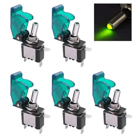 Bil Elektronisk Rocker Led Upplyst Vippströmbrytare Panel På/Av Power Uttag