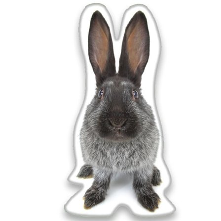 Kanin S-formad dekorationskudde 22×36 cm