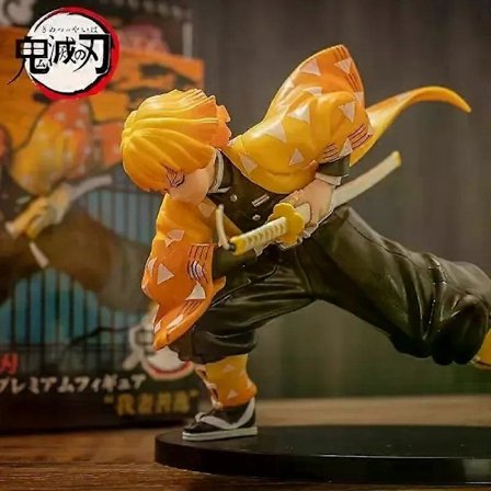 Demon Slayer Figurer Kokushibo Anction Figur Batteri Luminescens Voldsom Kamp PVC Model Tsugikuni Yoriichi Figur Samle Legetøj(h)