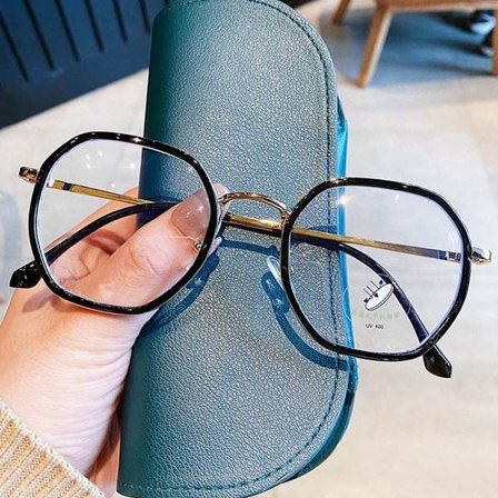 Anti-Blue Light Briller Runde Briller SVART GULL