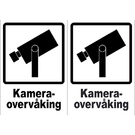 2-Pack - Kameraovervåking - Skilt (A5)