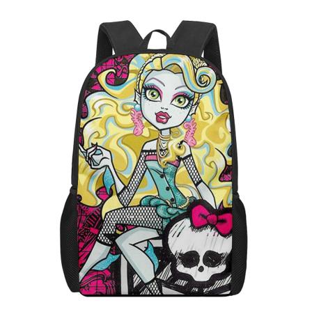 Monster High 3d-mönster skolväska för barn Flickor Pojkar Casual Bokväskor Barn Ryggsäck Pojkar Flickor Multifunktionella skolväskor 13