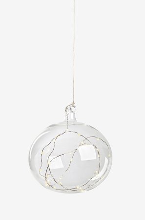 Markslöjd - Glassball Lina 18 - Transparent - Dekorativ julebelysning - Fra Homeroom