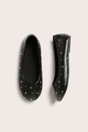 Kappahl | Baleriny z nitami | Czarne