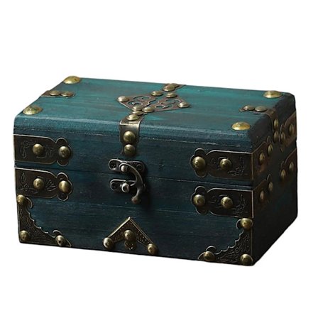 Håndlavet opbevaringsboks i træ til soveværelse eller stue - skattekiste