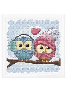 Broderikit Billede Søde ugler - Luca-S