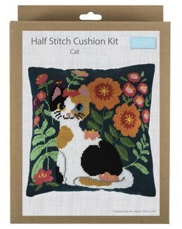 Broderikit Kudde Unik Katt - Groves