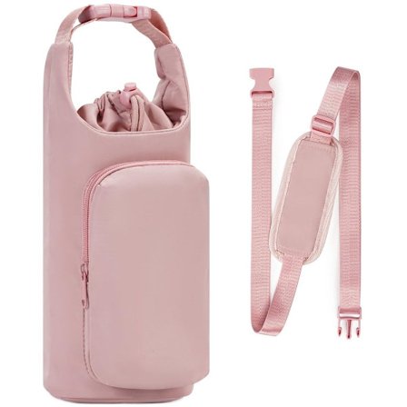 Sportsveske Flaskeholder Flaskebærer Crossbody-veske Justerbar Flaskehylse Med Telefonlomme 40 oz Isolert Vannflaskestropp Crossbody-veske 