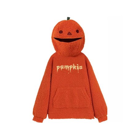 Halloween-genser for kvinner, søt og skummel genser med gresskarhette