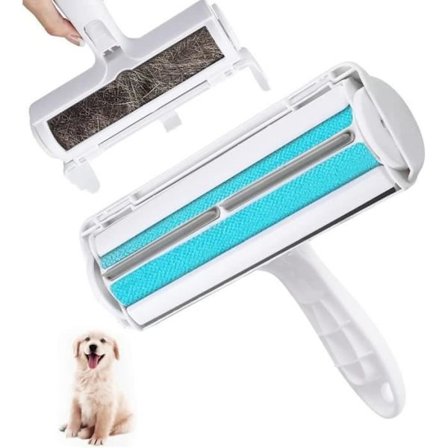 Genanvendelig børste til fjernelse af kæledyrshår, fjerner hunde-/kattehår fra tøj/sofa/bil/seng/tæppe