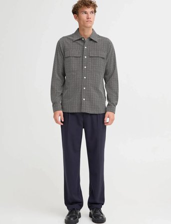 Casual Friday Cfborgh Jaquard Shirt - Grey - M