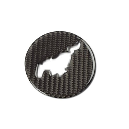 Kol fiber Bil Interiör Ratt Hjul Panel Kåpa Trim Klistermärke Dekoration