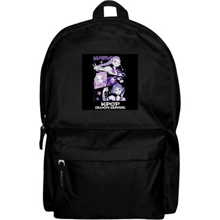 Rygsæk til Børn | Let og Praktisk Kpop Demon Jægere Huntrix Trio Piger Lilla Stjerner Retro Idol Kunst