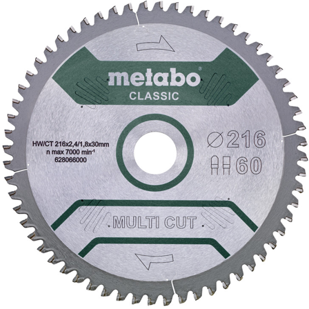 Metabo 628066000 Sagklinge 216 x 30 mm, 60T, Maskintilbehør & forbruk