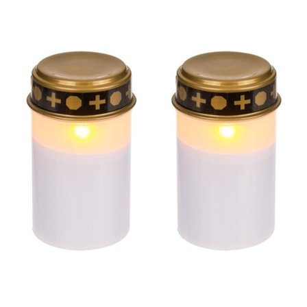 4-pak - Gravlys LED / Lys - Lys til grave 1200 timer