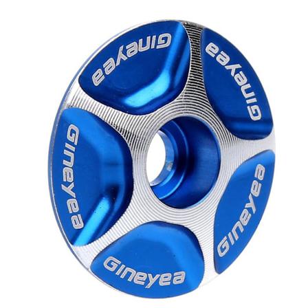 Blå Aluminum Threadless Mtb Road Top Cap Cover Tillbehör