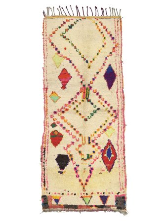 Pequeño Berber Moroccan - Mid Atlas 96X233 Lana, Alfombra