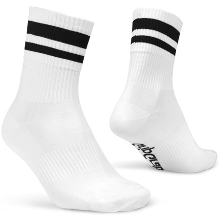 GripGrab Original Stripes Crew Socks Unisex workout socks White L (44-47)
