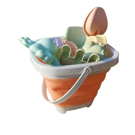 Strand leksaker för barn sand leksaker set för småbarn sandlåda leksaker med hopfällbar hink