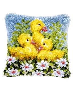 Knüpfkissen Ententeich