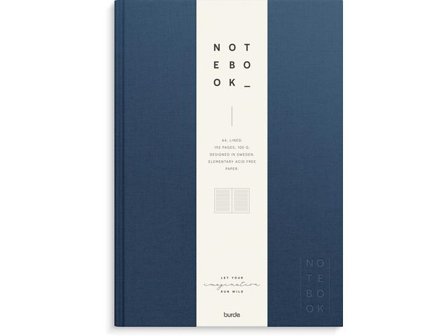 Burde Anteckningsbok A4 textil linjerad mörkblå - Lyreco - Kontorsmaterial - Block och anteckningsböcker - Anteckningsböcker