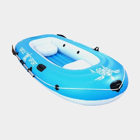 Uppblåsbar båt / badbåt PVC-båt med pump, åror & påse, 240 cm