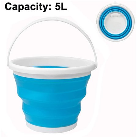 Sammenklappelig spand med håndtag, bærbar sammenklappelig spand til rengøring, pladsbesparende vandbeholder til havearbejde, camping, fiskeri, 
