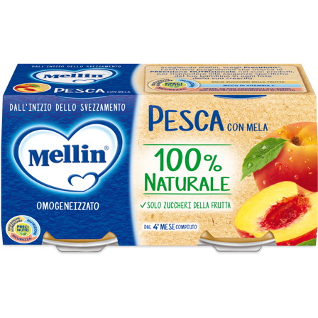 Mellin Omogeneizzato Pesca 2x100g