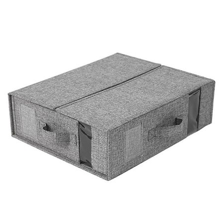 Oppbevaringsboks for sengetøy Klesark Organizer Garderobe Teppe Dynetrekk Oppbevaringsboks Grå