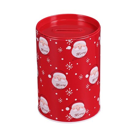 Julemand Metal Sparekasse Hjem Sparekasse – Dekorativ Jule Spandbeholder med Møntindkast til Skrivebord eller Brug