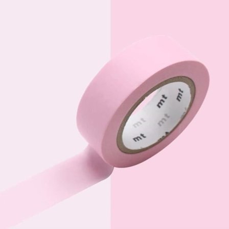 Masking Tape - ORIGINAL Masking Tape (MT) - Uni Pastel rose - Paper washi - 15 mm