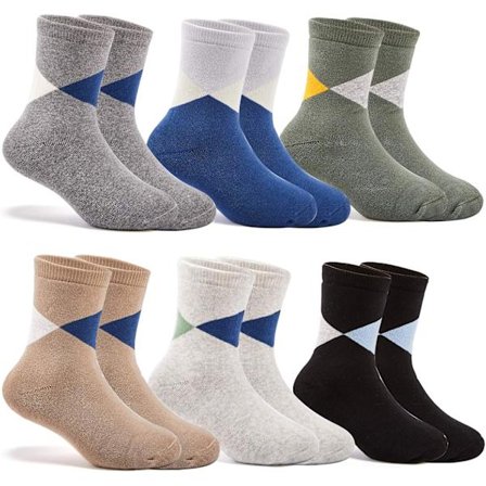 Gutter Tykke Bomullsokker Barn Varme Sokker Vinter Termiske Sømløse Crew Sokker