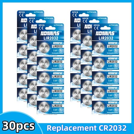 2-50 STK LIR2032 genopladeligt batteri 3,6V erstatning CR2032 lithium-ion batteri 40mAh lithium celle mønt batterier