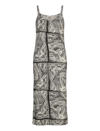 1X1 Organic Delkissa Dress Aop Dresses Summer Dresses Svart Mads Nørgaard*Betinget Tilbud