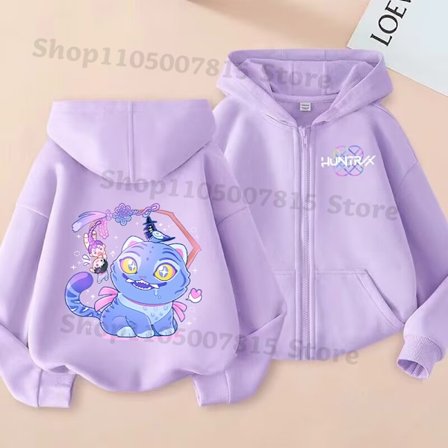 K-pop Demon Hunters -vetoketjutakki lapsille - Söpö anime-takki pojille ja tytöille, kevät-syysmuoti-FQ-