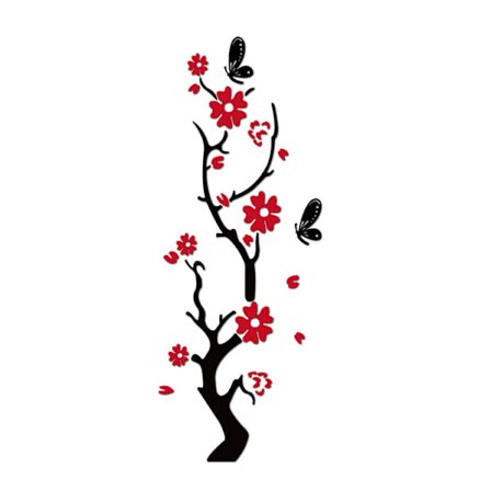 Luumu Kukka 3D Akryyli Seinätarra Pohjoismainen Kukka DIY Seinätarra