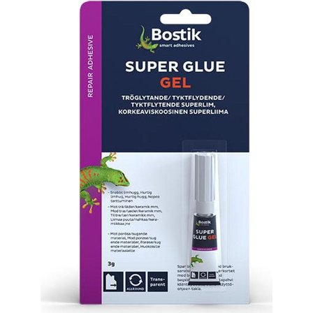 Bostik Super Glue Gel Superlim 3 g, Kemteknik