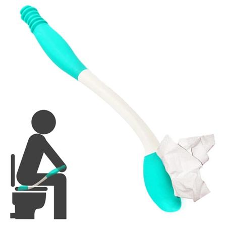 1 Praktisk toiletpapirholder med lang rækkevidde - et selvrensende toiletgulvværktøj til personer med begrænset mobilitet - WELLNGS