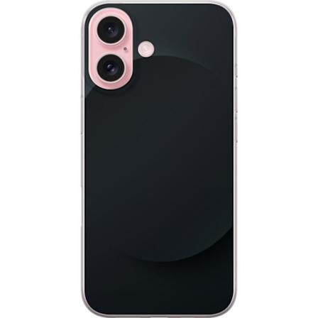 Apple iPhone 16 Läpinäkyvä kuori Musta piste