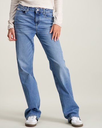 Calvin Klein HR WIDE LEG AUTHENTIC BLUE DENIM Blå Jeans Jente - Kids Brand Store