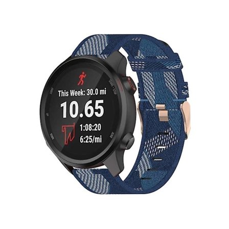 Rem til Garmin Forerunner 245 20Mm Blå Nylon Urrem