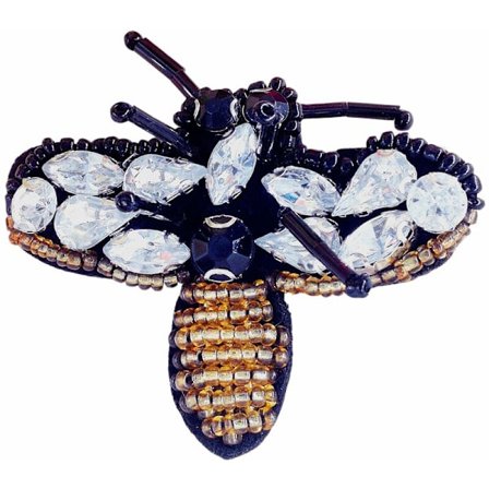 Cool Bees Manuel Rhinestone Perleplaster Sy På Mode Krystal Perleplaster Til Tøj Taske Sko Dekoration Sød Plaster Hvid