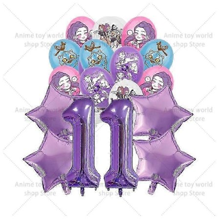 KPop Demon Hunters Födelsedagskalas Set för Barn - Tallrikar, Muggar, Ballonger, Tårtdekoration, Dukar Bordsdekorationer